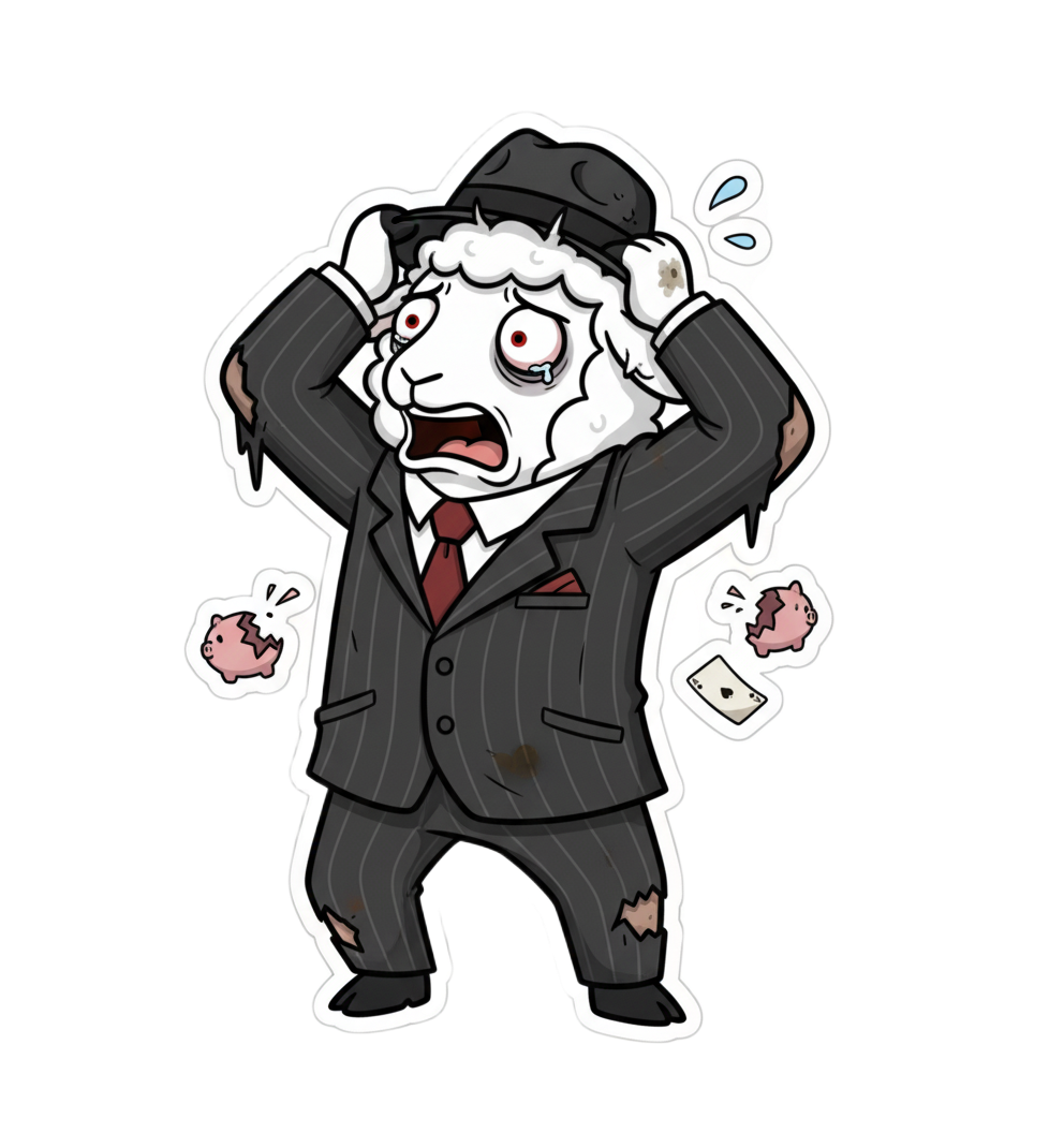Gangster Sheep Mascot